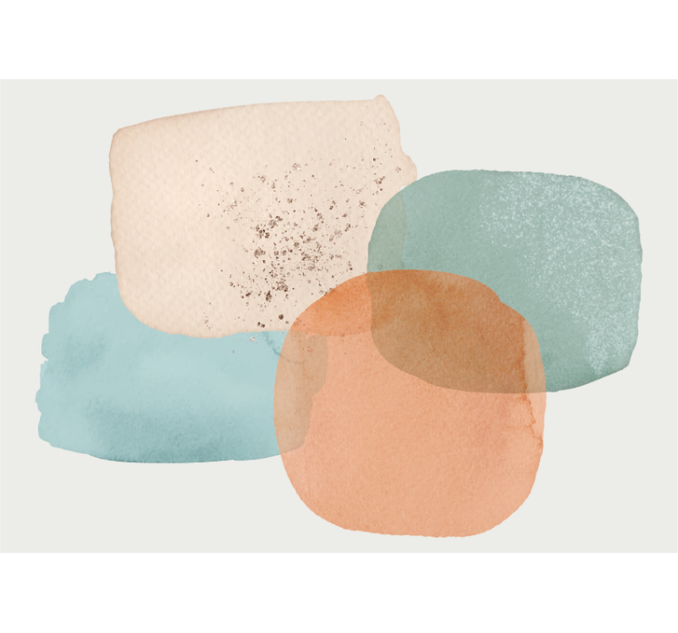 Earth colors minimalist design Hallway Mural - TenStickers