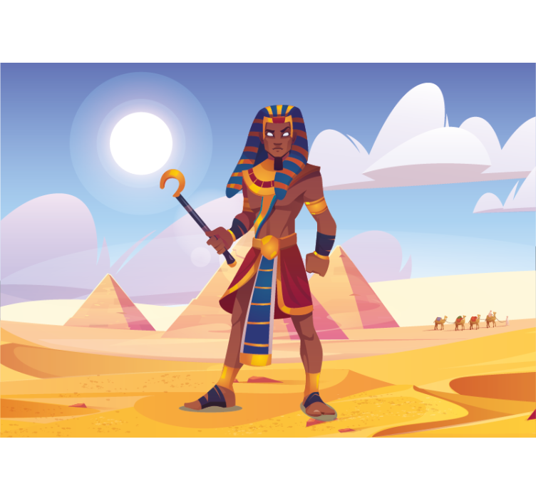 People wall mural ancient pharaoh design - TenStickers