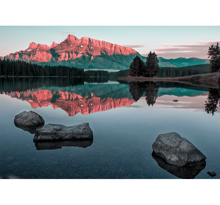 Landscape wall mural mountain echo scenery - TenStickers