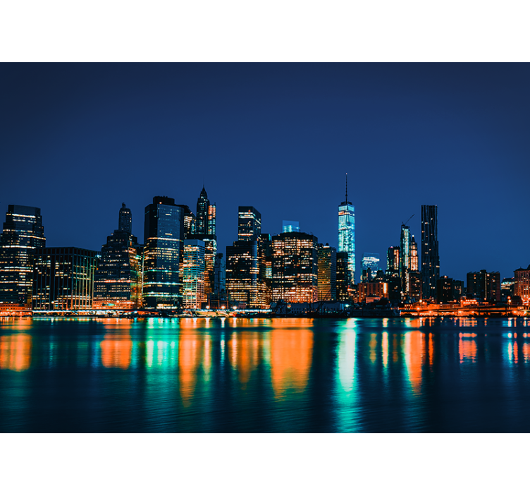 Wall mural new york new york skyline at night - TenStickers