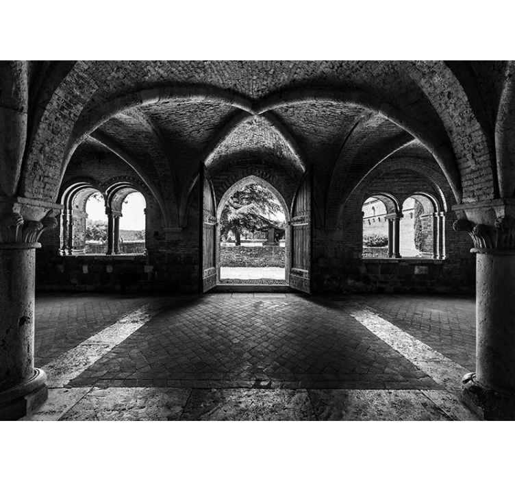 City wall mural historic archway view - TenStickers