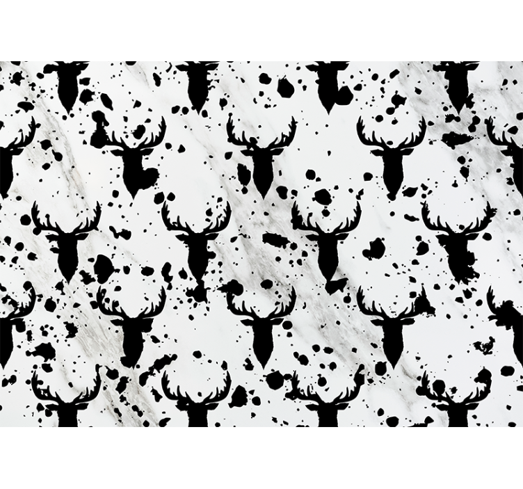 Animals wall mural stag silhouette design - TenStickers