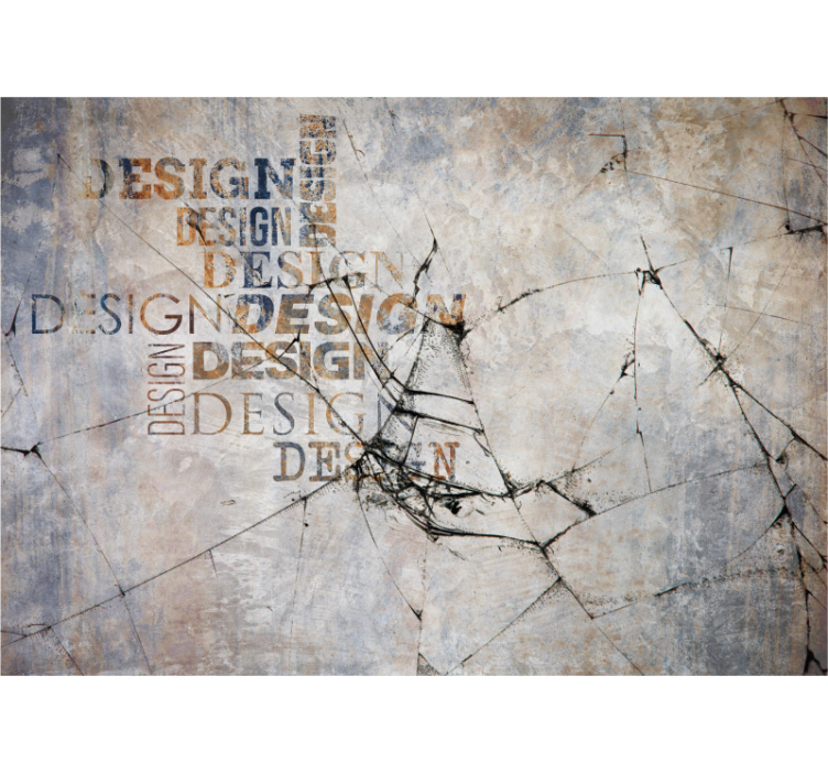Abstract wall mural abstract typography design - TenStickers