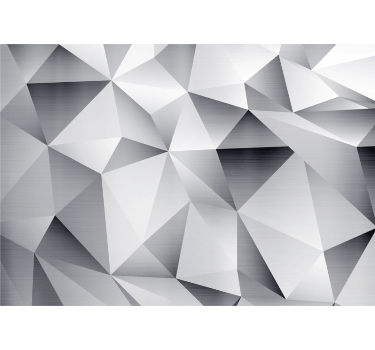 Wall mural 3d geometric faceted design - TenStickers