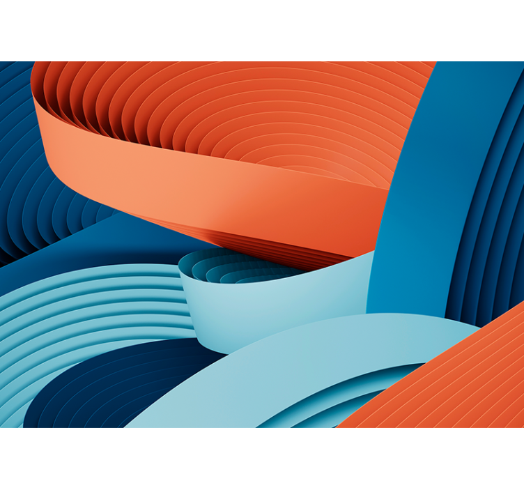 Circular geometric 3D Wall Mural - TenStickers