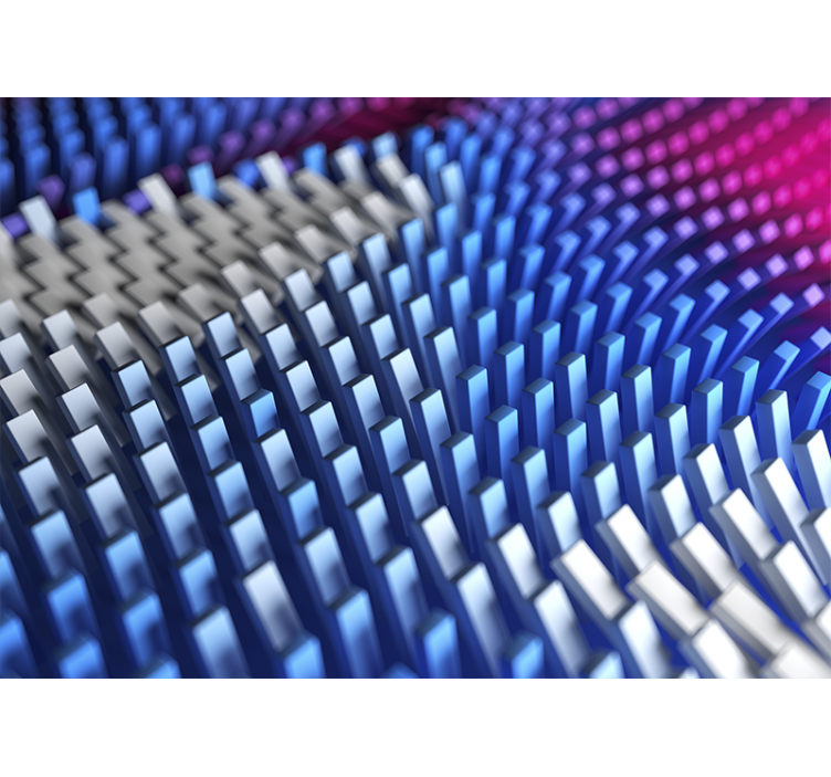 Colourful abstract waves 3D Wall Mural - TenStickers