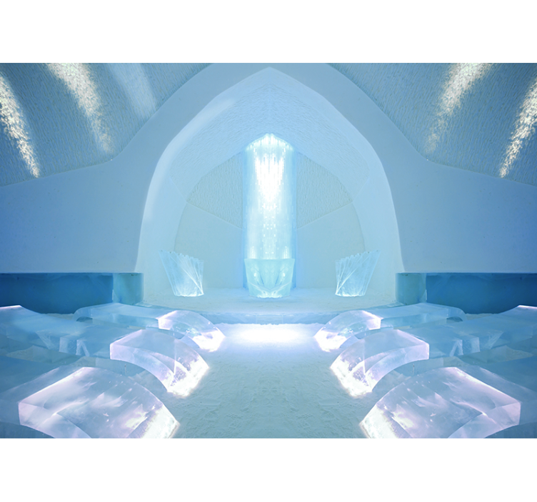 Wall mural nature ice crystal haven - TenStickers