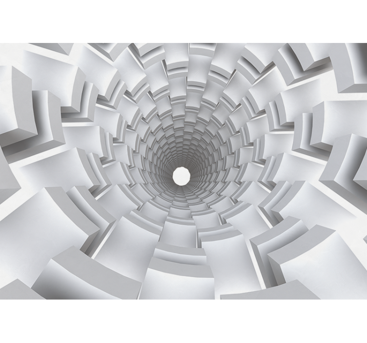 3D Paper Effect Tunnel 3D Wall Mural - TenStickers