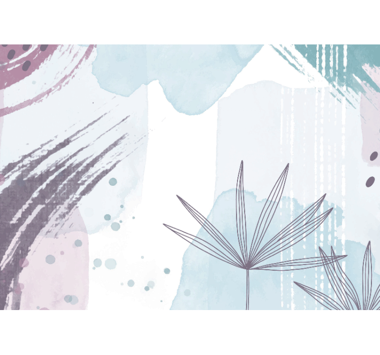 Abstract Floral Design hallway wall mural - TenStickers