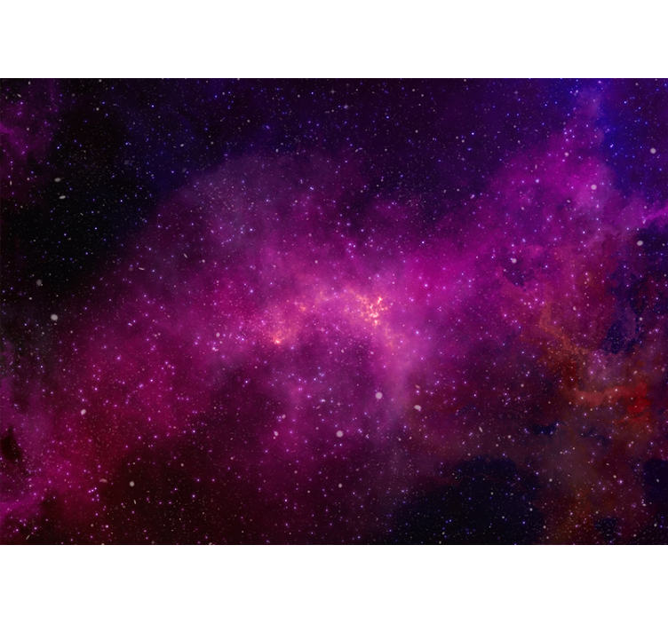 Purple space with stars space wall mural - TenStickers