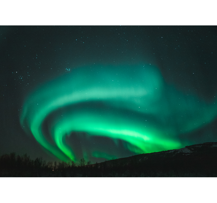 Wall mural nature aurora borealis display - TenStickers