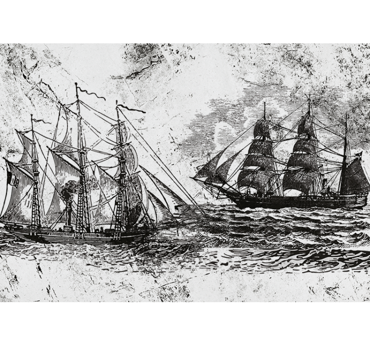 Wall mural vehicle historic sailing ships - TenStickers