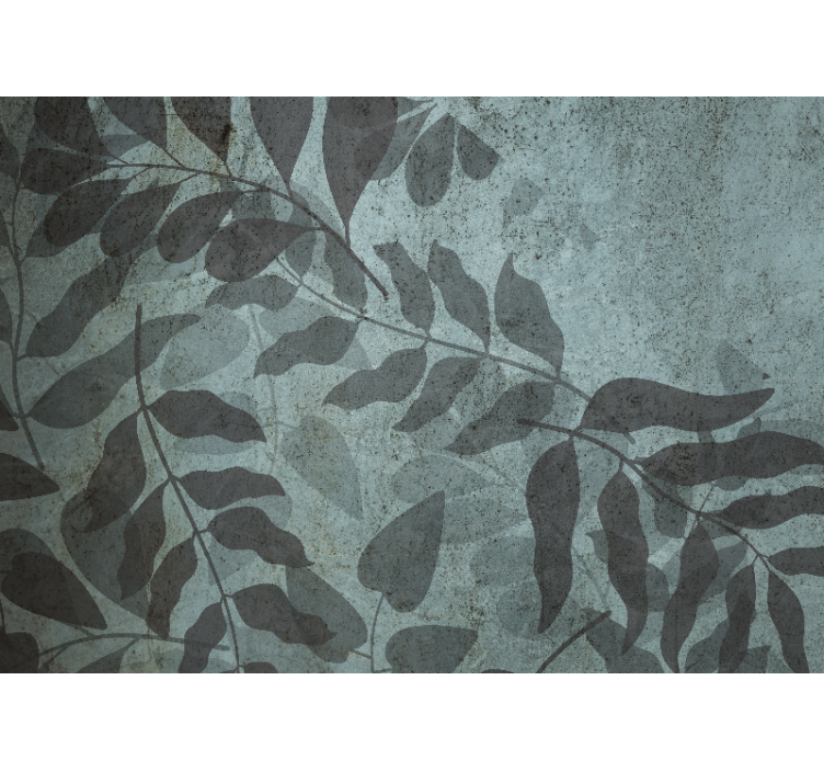 Wall mural nature in soft leaf patterns - TenStickers