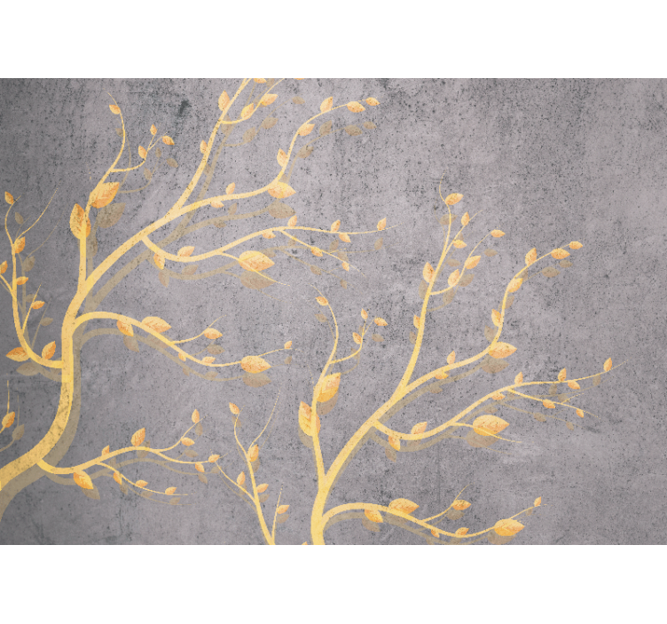Vintage style golden tree vintage wall mural - TenStickers