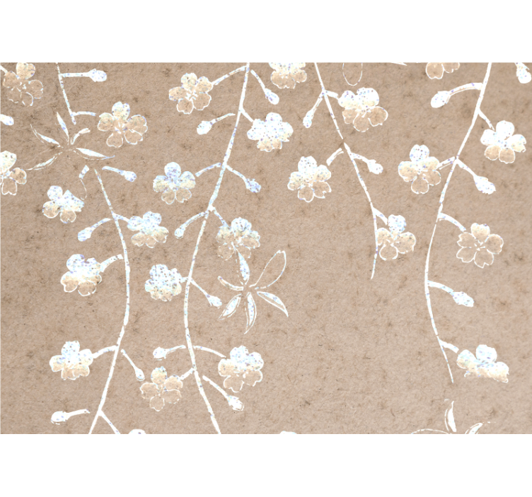 Delicate floral branches flower wall mural - TenStickers