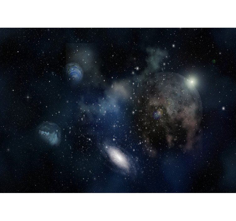 Space wall mural galactic exploration design - TenStickers