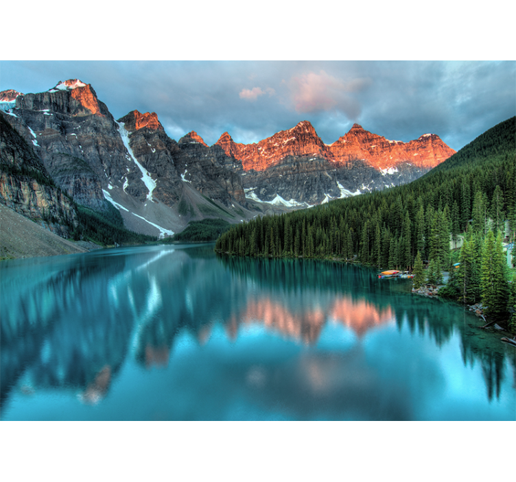 Landscape wall mural grand alpine lake - TenStickers