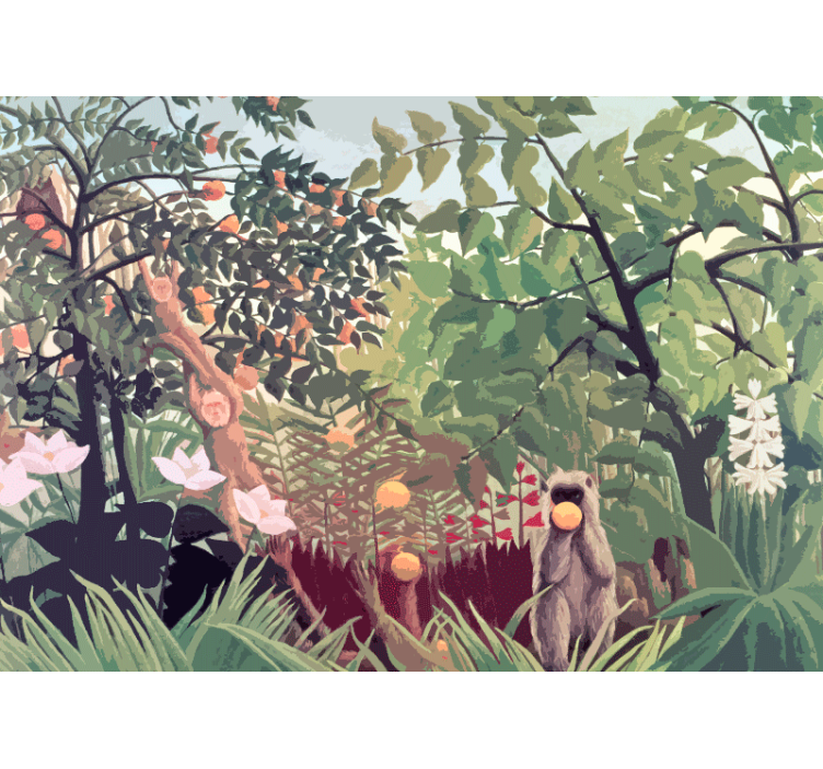 Tropical Vintage Jungle Forest Wall Mural - TenStickers