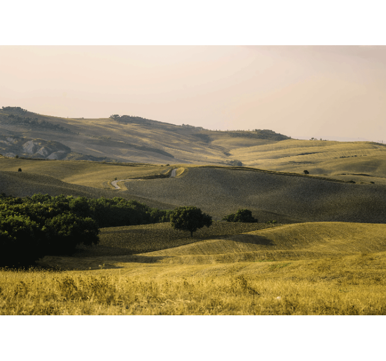 Landscape wall mural rolling hills scenery - TenStickers