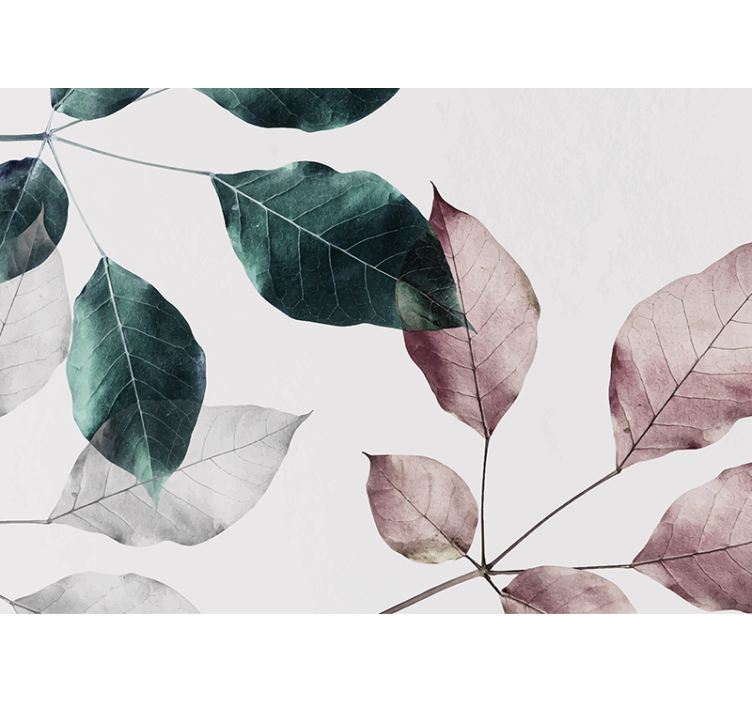 Minimalistic tree branches nature wall mural - TenStickers