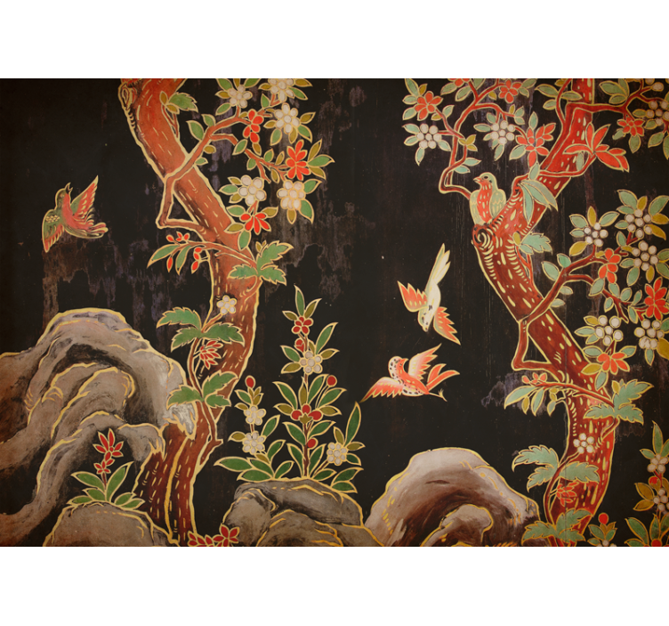 Animals wall mural tropical birds scene - TenStickers