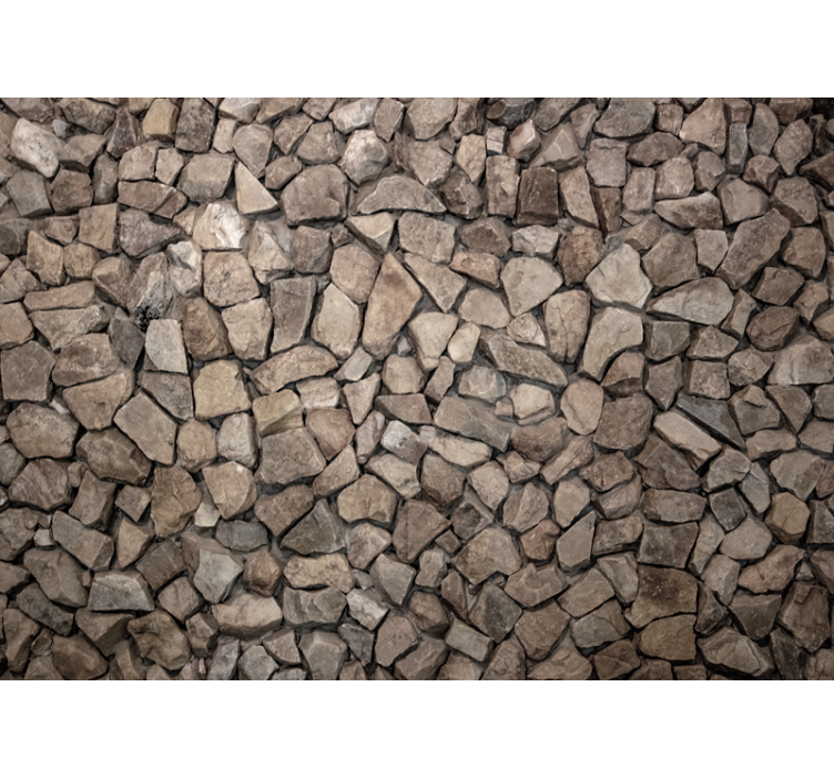 Rustic style 3D stones wall mural - TenStickers