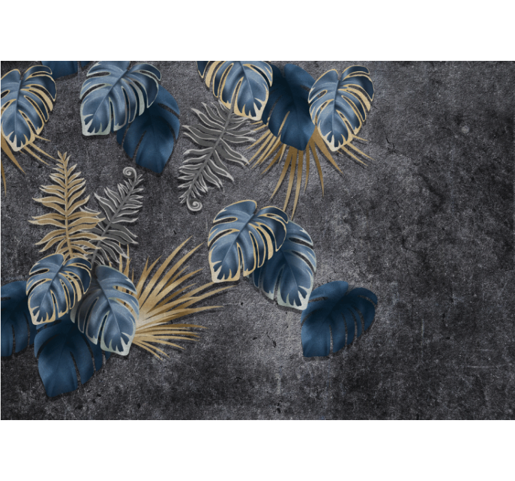 Wall mural nature foliage detailing - TenStickers