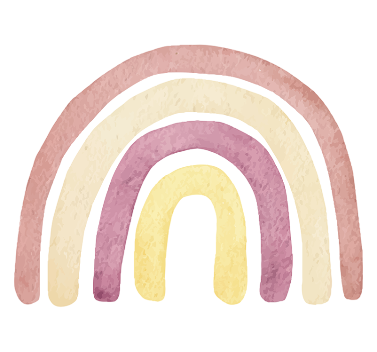 Romantic wall mural soft rainbow arches - TenStickers