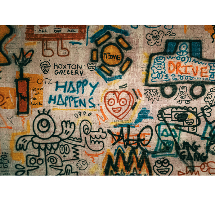 Mix of graffiti designs urban art wall mural - TenStickers