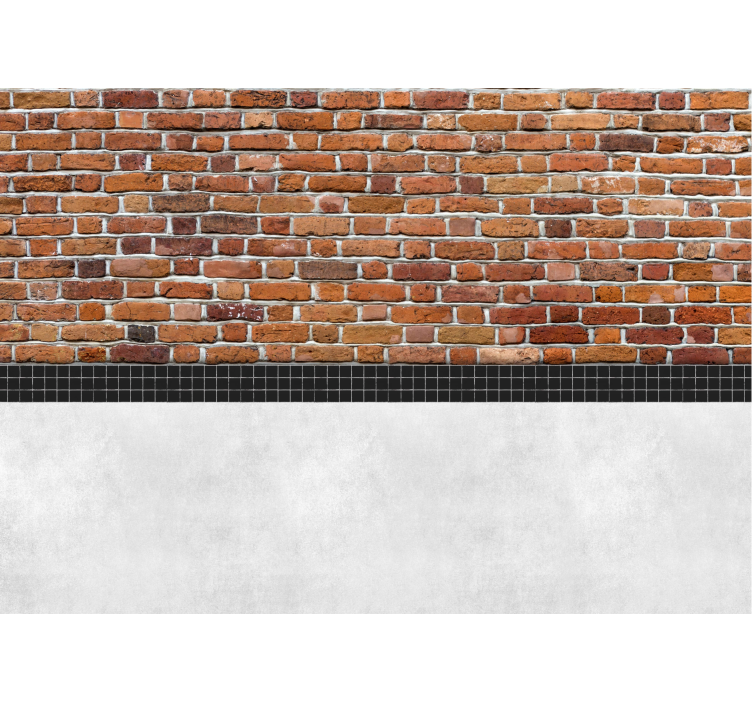 Los ladrillos con losazulejosThe bricks with tiles brick wall mur - TenStickers