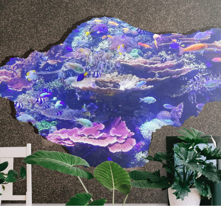 3D Wall Aquarium wall mural - TenStickers