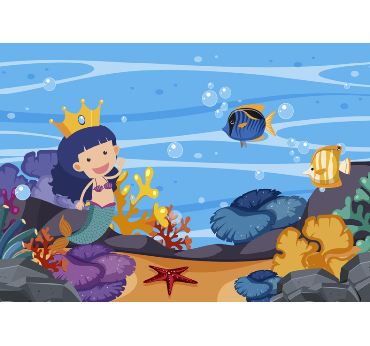 Wall mural mermaid for kids - TenStickers