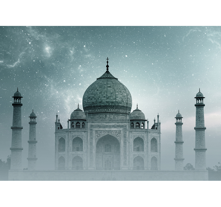 Taj Mahal by night wall mural - TenStickers
