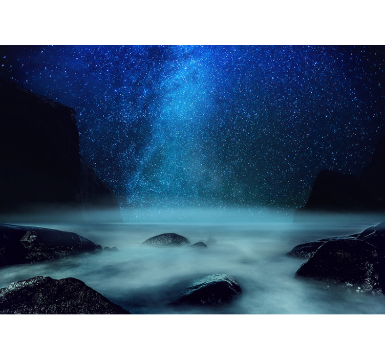 Bright Cost Sky Night Sky Wall Mural - TenStickers