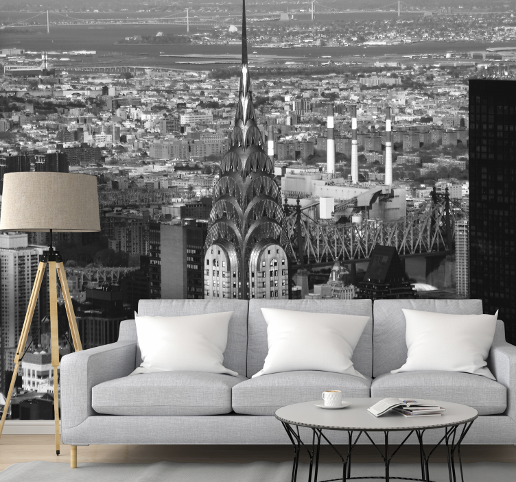 Aerial Empire State New York wall mural - TenStickers