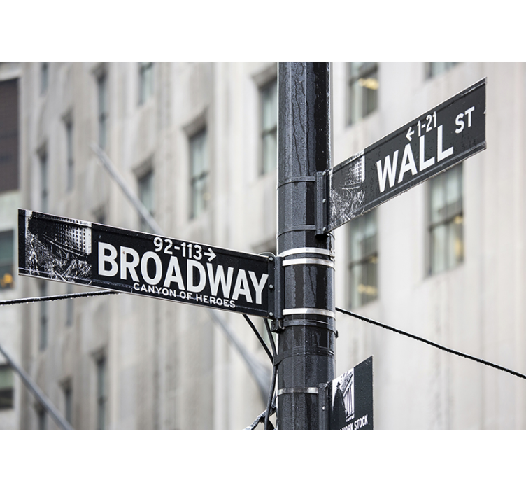 City wall mural broadway wall street - TenStickers