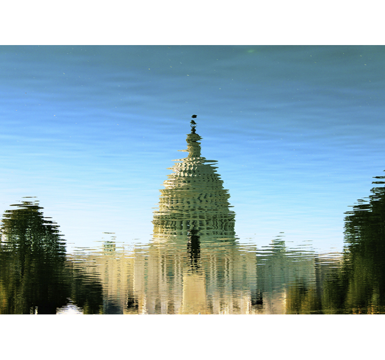 Capitol water Reflection wall mural - TenStickers