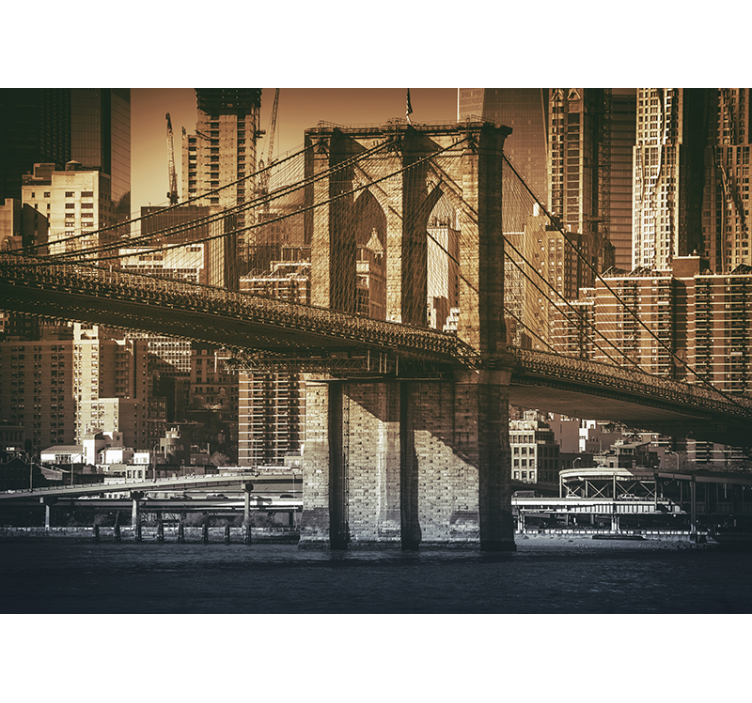 New York bridge photo wall mural - TenStickers