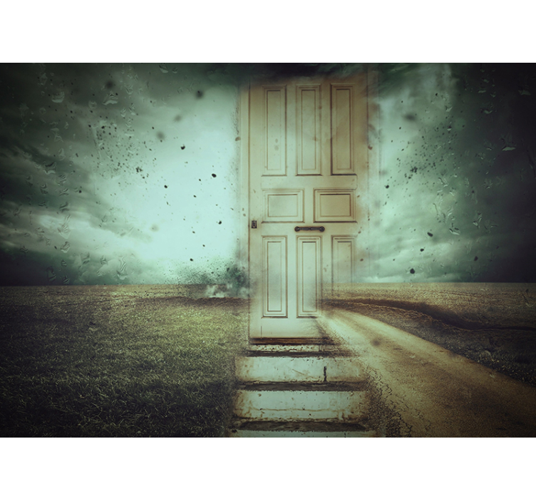 Wall mural fantasy mysterious open door - TenStickers