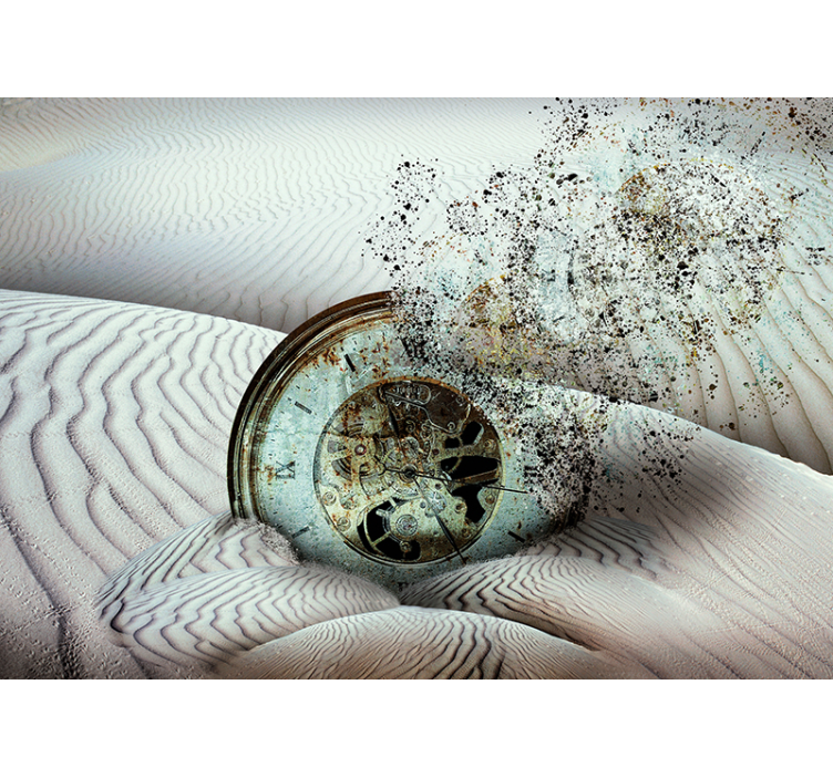 Abstract wall mural time dunes fragmentation - TenStickers