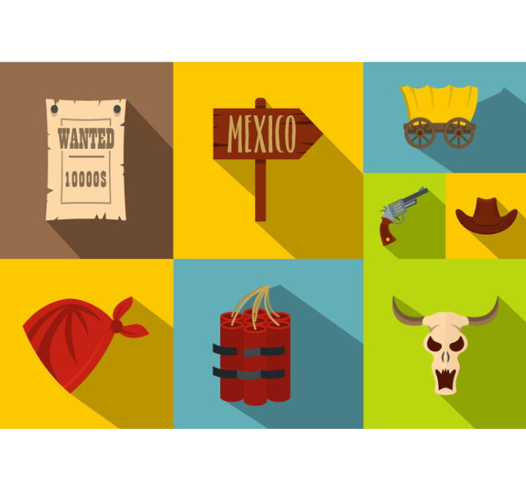 Childrens wall mural wanted mexico theme - TenStickers