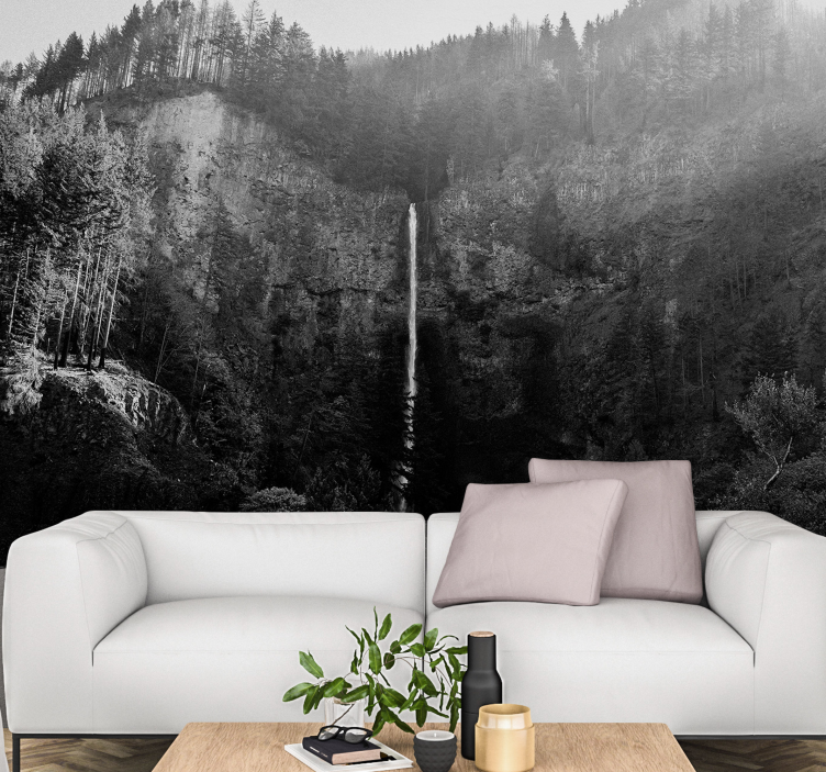 Wall mural waterfall cascading waterfall calm - TenStickers