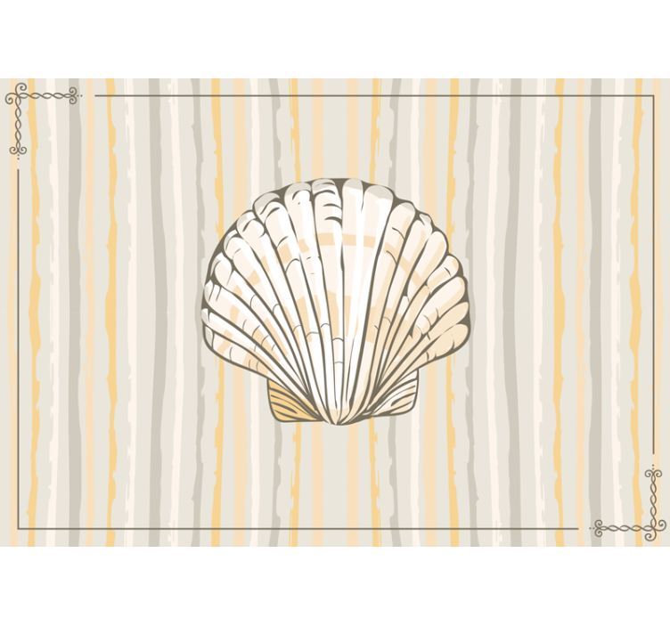 Seashell Floral Design flower wall mural - TenStickers