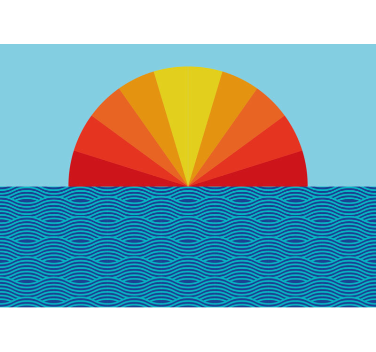 Vintage Sunset landscape murals - TenStickers