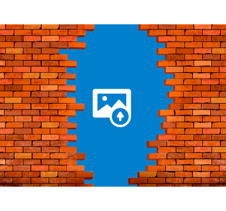 Hole in the wall with photo custom wall mural - TenStickers