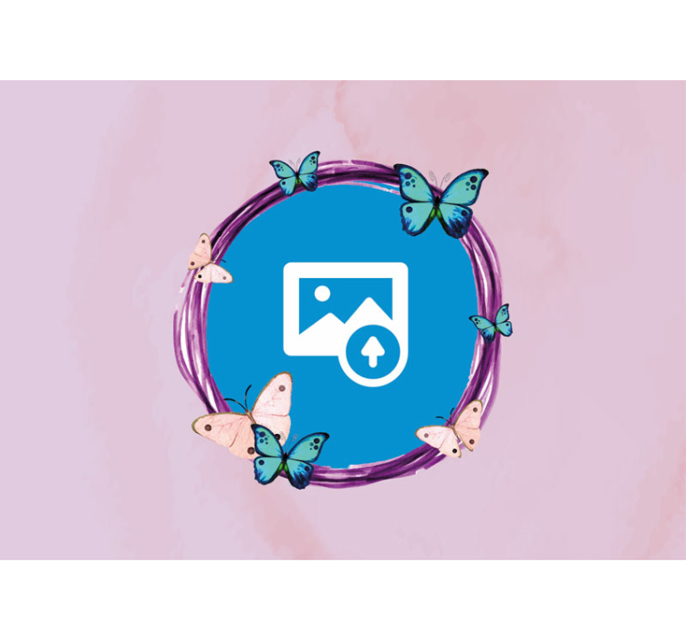 Flower wall mural sunflowers with butterflies - TenStickers