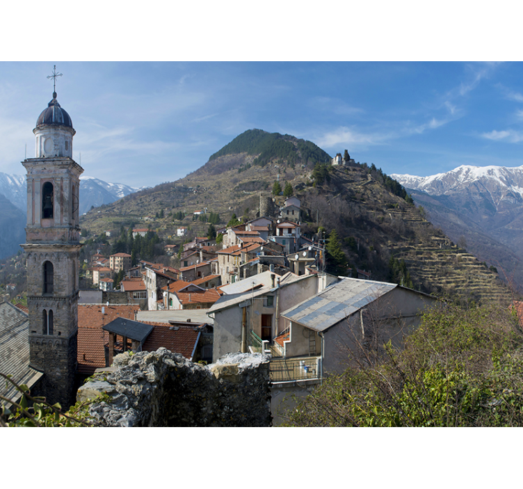 Music wall mural acoustic guitar scenery - TenStickers