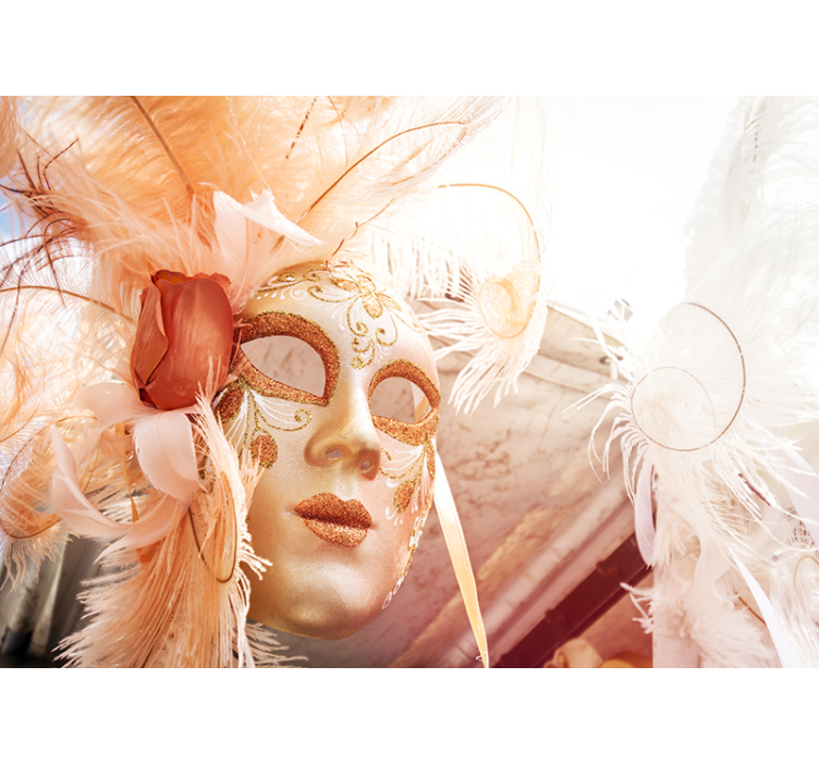 Romantic wall mural elegant carnival mask - TenStickers