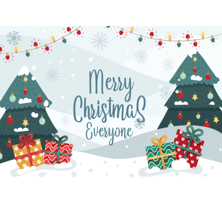 merry christmas everyone wall mural - TenStickers