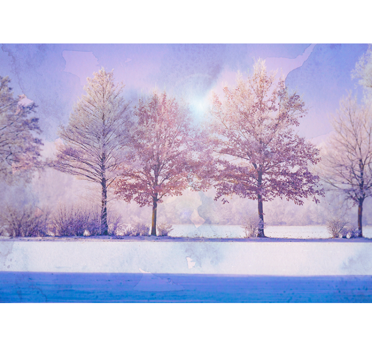 Wall mural nature winter woodland scene - TenStickers